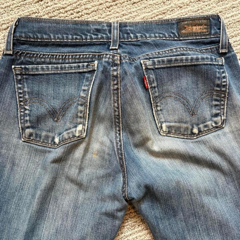Levi's Retro Bootcut Flare Lift 544 Women 4 S Faded Distressed Ripped Y2K Style - Picture 4 of 8